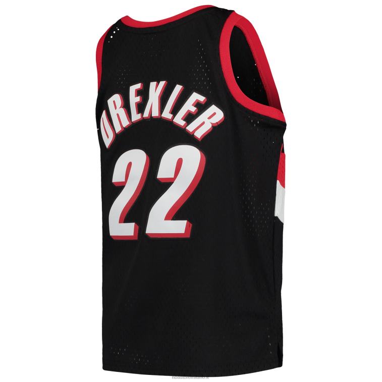 NBA 00F2L17320 portland trail blazer clyde drexler mitchell & ness black hardwood classics swingman jersey