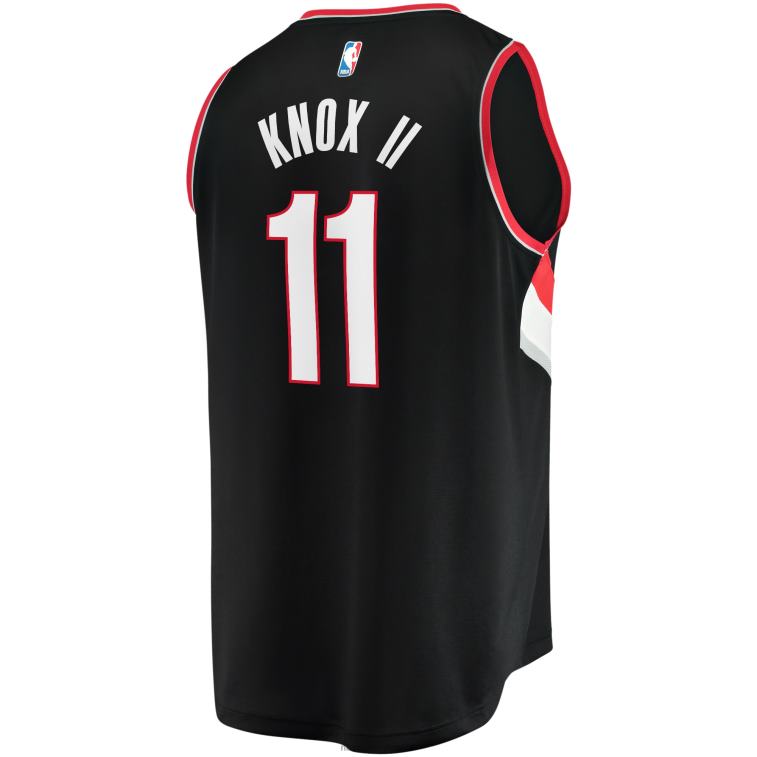 NBA 00F2L17723 portland trail blazers kevin knox ii maglia nera giocatore fast break