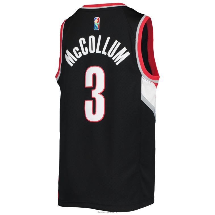 NBA 00F2L17822 portland trail blazer c.j. maglia mccollum nike black diamond swingman