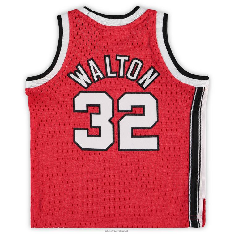 NBA 00F2L17878 portland trail blazer bill walton red hardwood classics maglia da giocatore in pensione