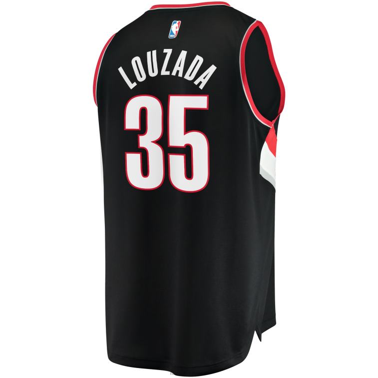 NBA 00F2L18733 portland trail blazer didi louzada maglia nera fast break replica