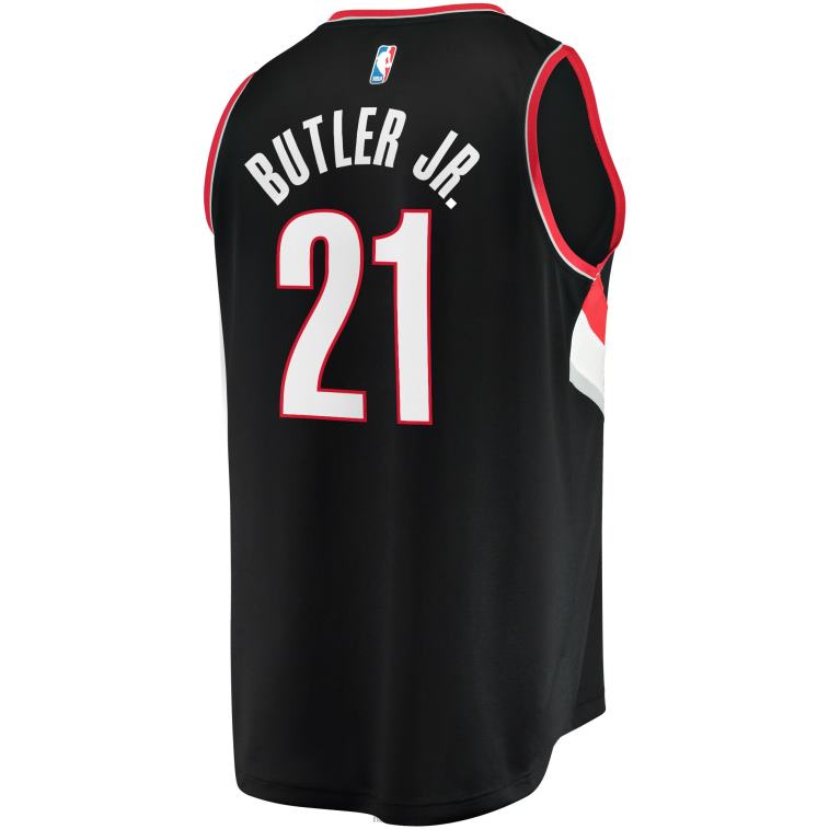 NBA 00F2L18839 portland trail blazer john butler jr. maglia nera giocatore contropiede