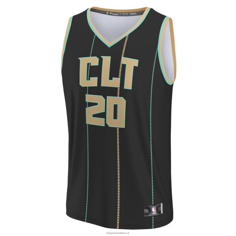 NBA 00F2L17173 charlotte hornets gordon hayward maglia fastbreak nera