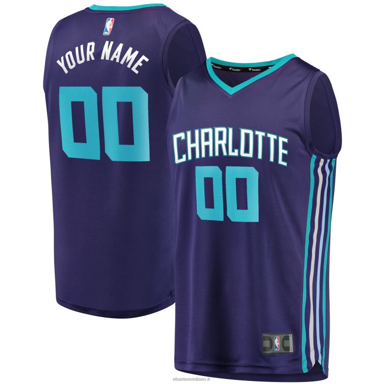 NBA 00F2L17351 charlotte hornets viola fast break replica maglia personalizzata