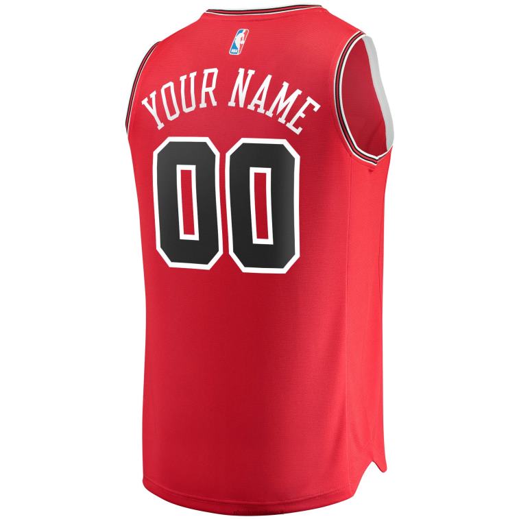 NBA 00F2L16712 maglia replica personalizzata rossa fast break dei chicago bulls