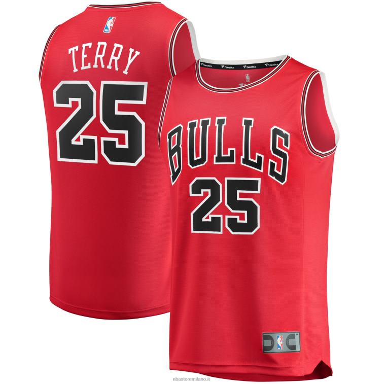NBA 00F2L16874 Chicago Bulls Dalen Terry Red Draft First Round Pick Fast Break Replica Maglia