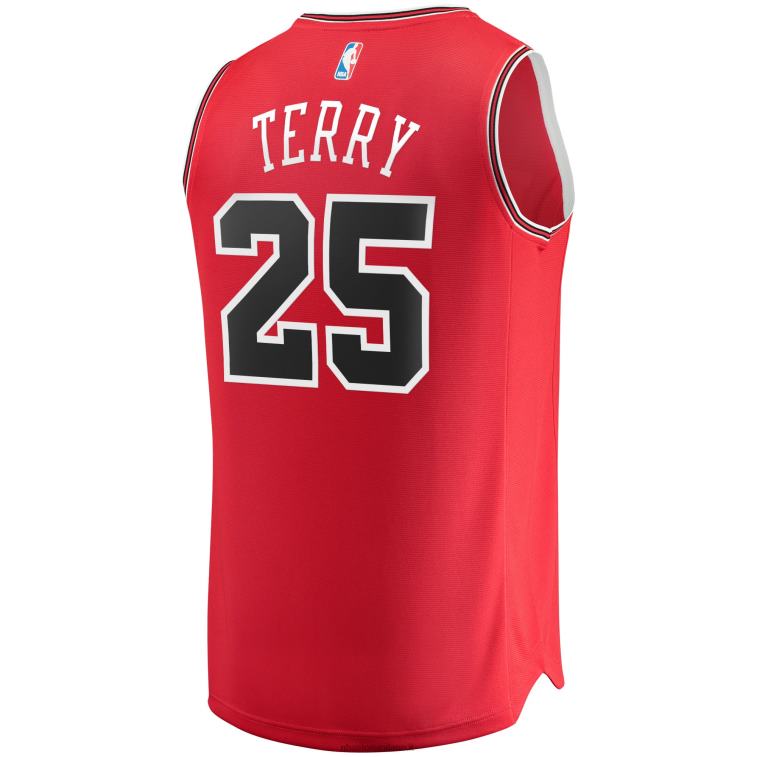 NBA 00F2L16874 Chicago Bulls Dalen Terry Red Draft First Round Pick Fast Break Replica Maglia