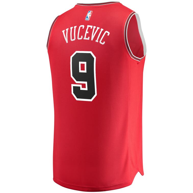 NBA 00F2L17361 maglia replica fast break rossa nikola vucevic dei chicago bulls