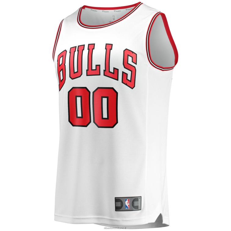 NBA 00F2L18025 maglia replica personalizzata dei Chicago Bulls bianca fast break