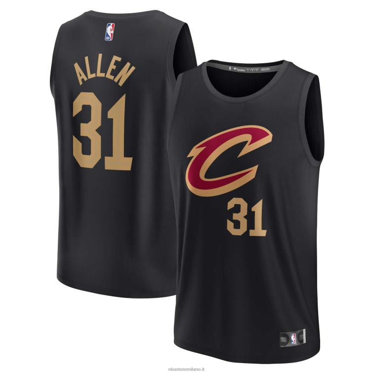 NBA 00F2L17030 cleveland cavaliers jarrett allen maglia giocatore contropiede nera