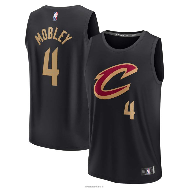 NBA 00F2L17232 cleveland cavaliers evan mobley maglia giocatore contropiede nera