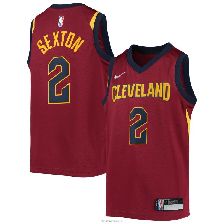 NBA 00F2L17826 cleveland cavaliers collin sexton nike vino diamante swingman maglia