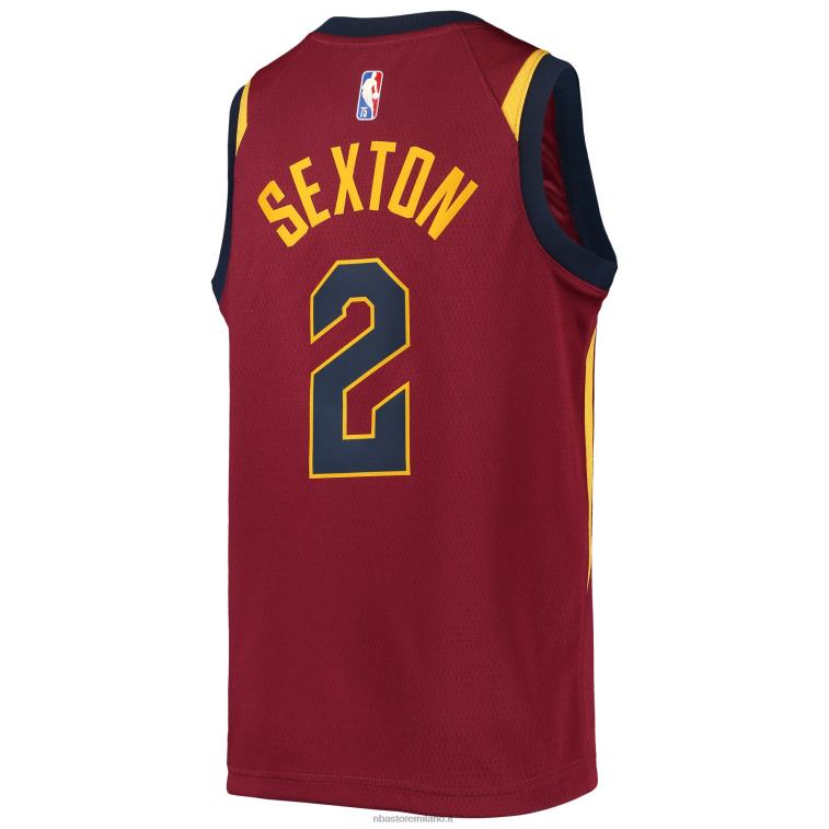 NBA 00F2L17826 cleveland cavaliers collin sexton nike vino diamante swingman maglia