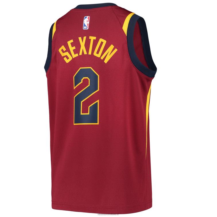 NBA 00F2L17916 cleveland cavaliers collin sexton maglia swingman nike wine team