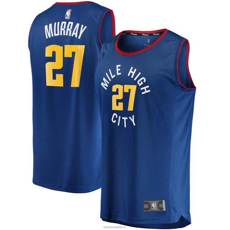 NBA 00F2L16987 denver nuggets maglia da giocatore replica fast break blu navy da uomo