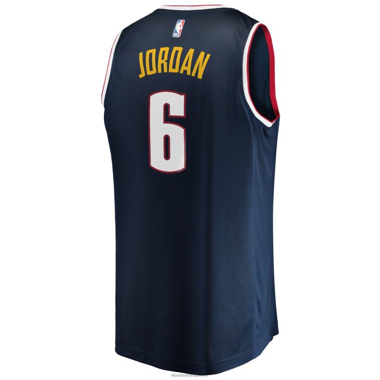 NBA 00F2L17974 denver nuggets deandre jordan maglia giocatore contropiede navy