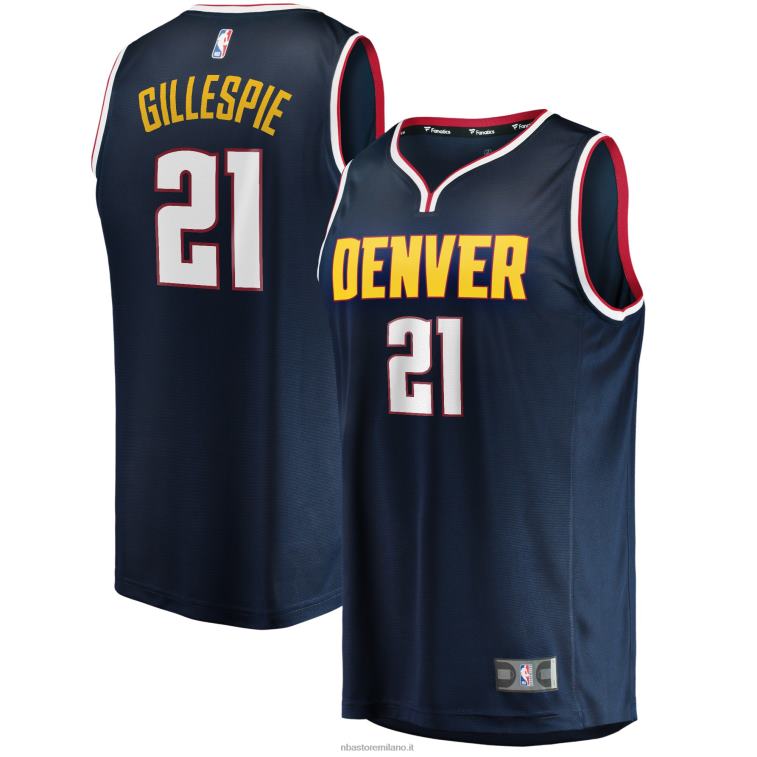 NBA 00F2L17975 denver nuggets collin gillespie maglia da giocatore fast break navy