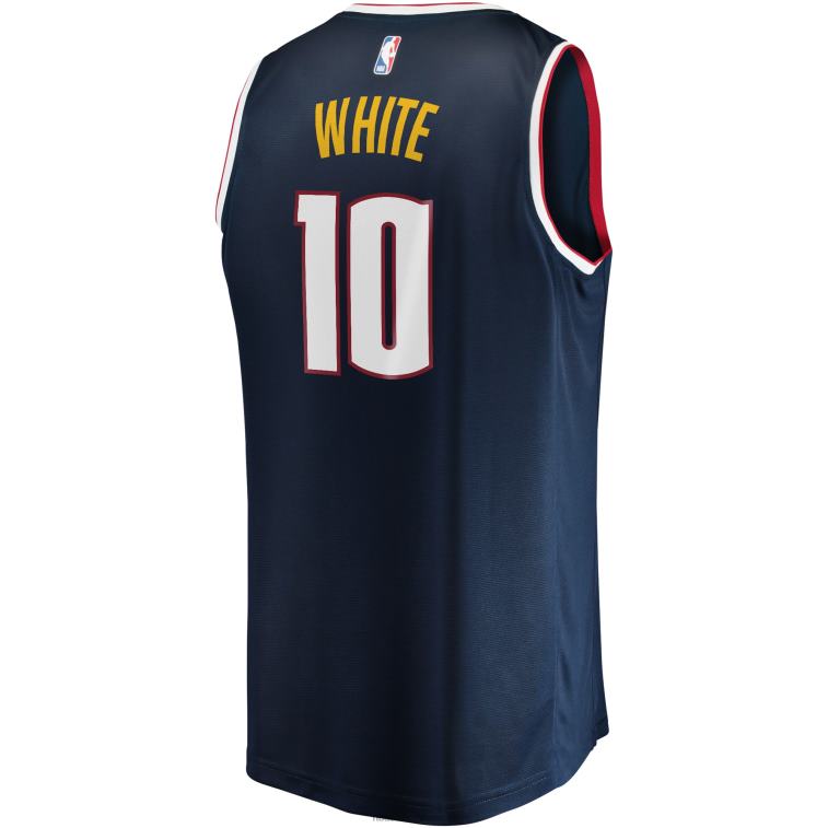 NBA 00F2L17976 denver nuggets jack maglia bianco navy giocatore contropiede veloce