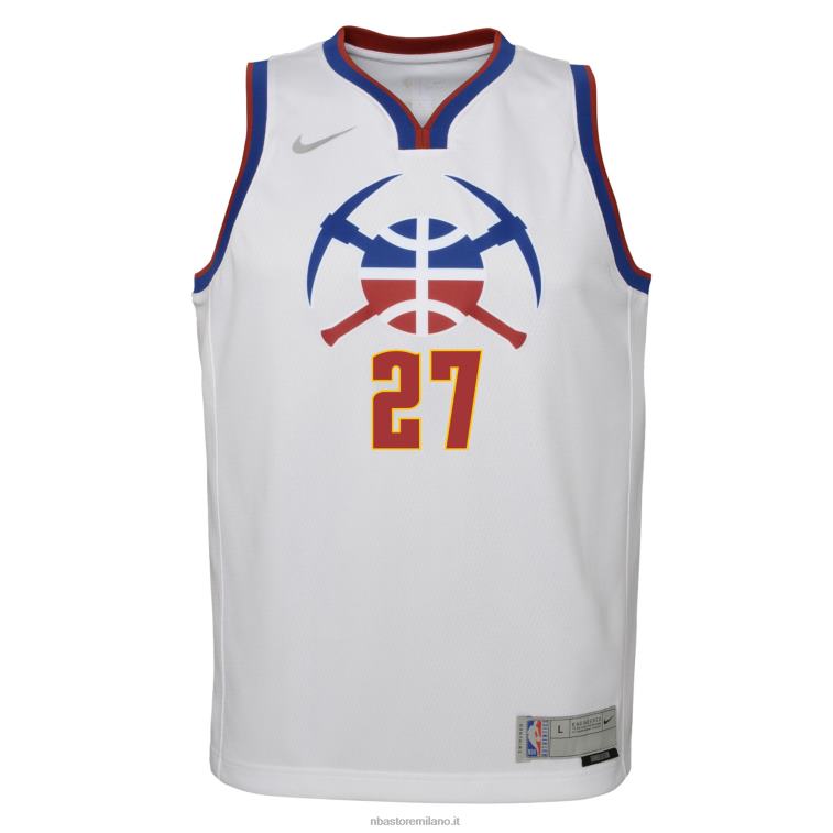 NBA 00F2L18034 denver nuggets jamal murray nike maglia giocatore bianco swingman - edizione guadagnata