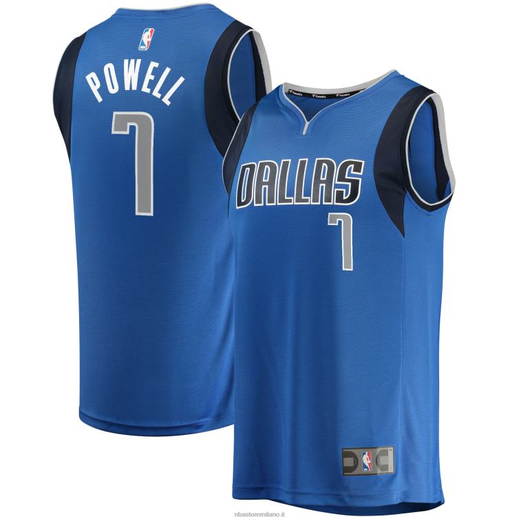 NBA 00F2L17801 dallas mavericks dwight powell blu maglia giocatore contropiede