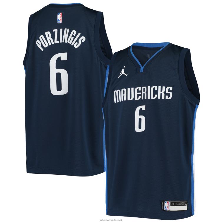 NBA 00F2L17866 dallas mavericks kristaps porzingis jordan marca maglia da giocatore swingman navy