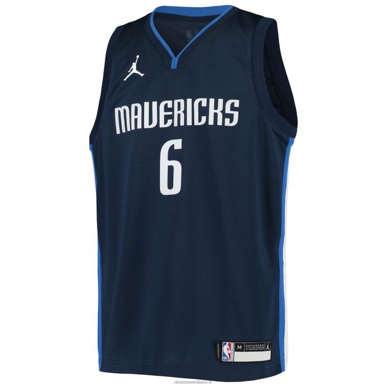 NBA 00F2L17866 dallas mavericks kristaps porzingis jordan marca maglia da giocatore swingman navy