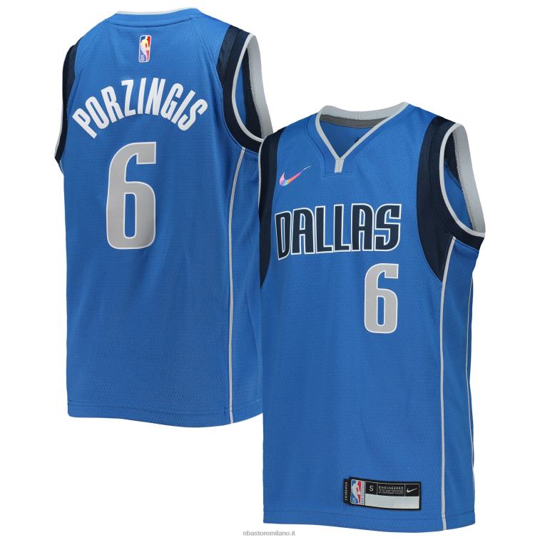 NBA 00F2L18107 dallas mavericks kristaps porzingis maglia nike blue diamond swingman