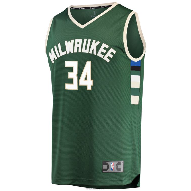 NBA 00F2L16699 milwaukee bucks giannis antetokounmpo maglia da giocatore verde cacciatore fast break