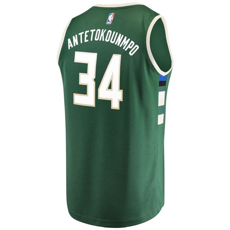 NBA 00F2L16699 milwaukee bucks giannis antetokounmpo maglia da giocatore verde cacciatore fast break
