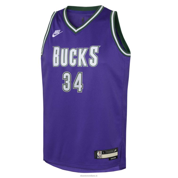 NBA 00F2L16709 milwaukee bucks giannis antetokounmpo maglia nike viola swingman