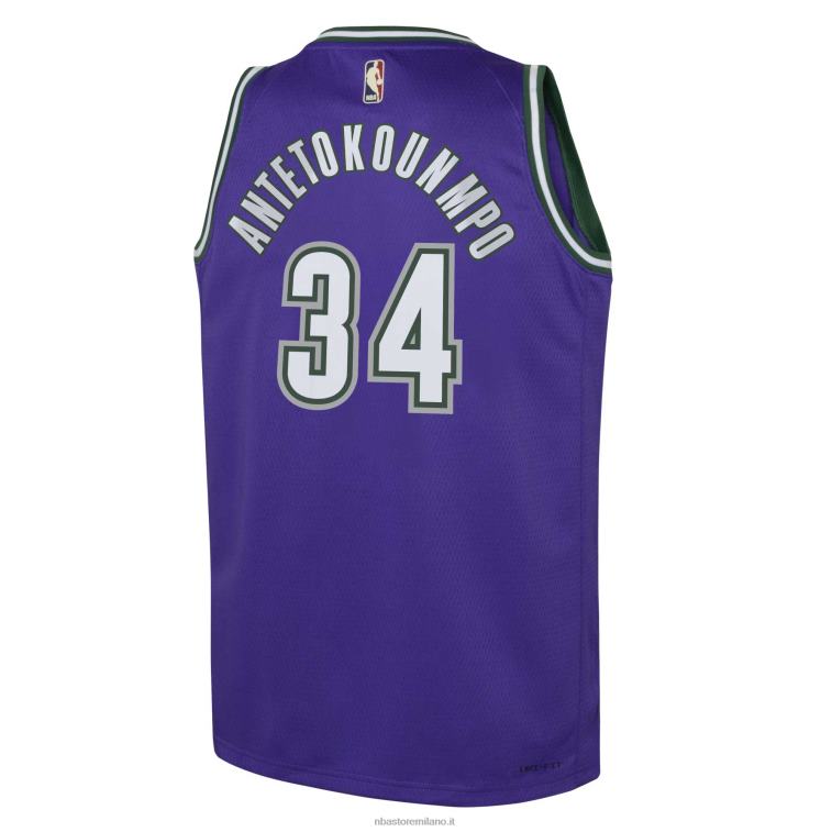 NBA 00F2L16709 milwaukee bucks giannis antetokounmpo maglia nike viola swingman