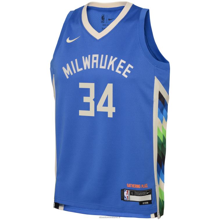NBA 00F2L16738 maglia milwaukee bucks giannis antetokounmpo nike royal swingman