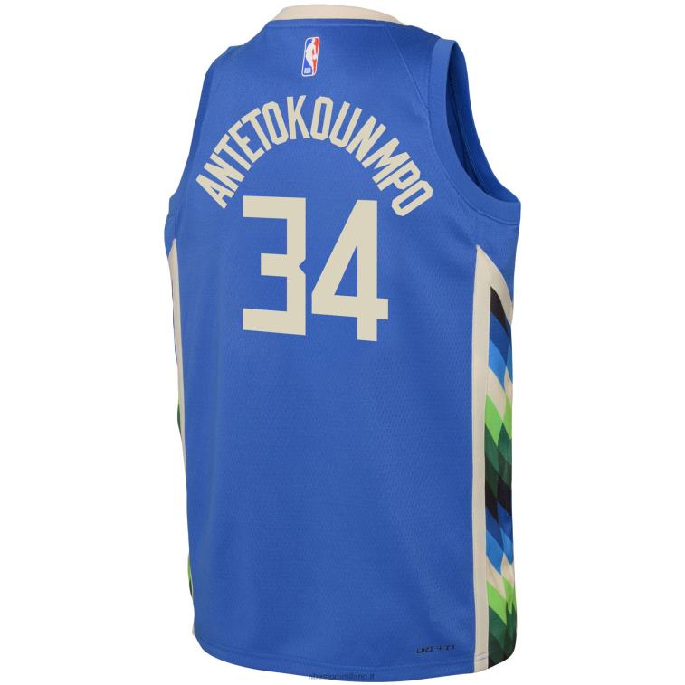 NBA 00F2L16738 maglia milwaukee bucks giannis antetokounmpo nike royal swingman