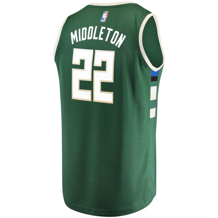 NBA 00F2L16790 milwaukee bucks khris middleton maglia da giocatore di break veloce verde cacciatore