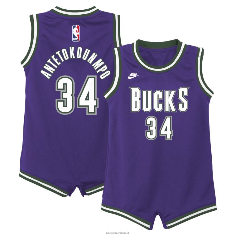 NBA 00F2L17358 milwaukee bucks giannis antetokounmpo maglia nike viola swingman