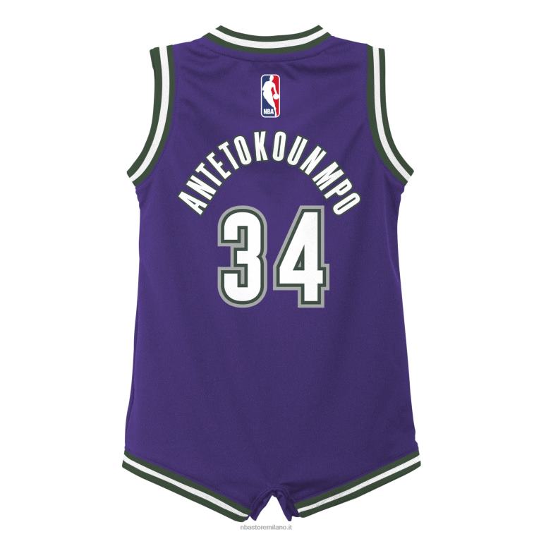 NBA 00F2L17358 milwaukee bucks giannis antetokounmpo maglia nike viola swingman