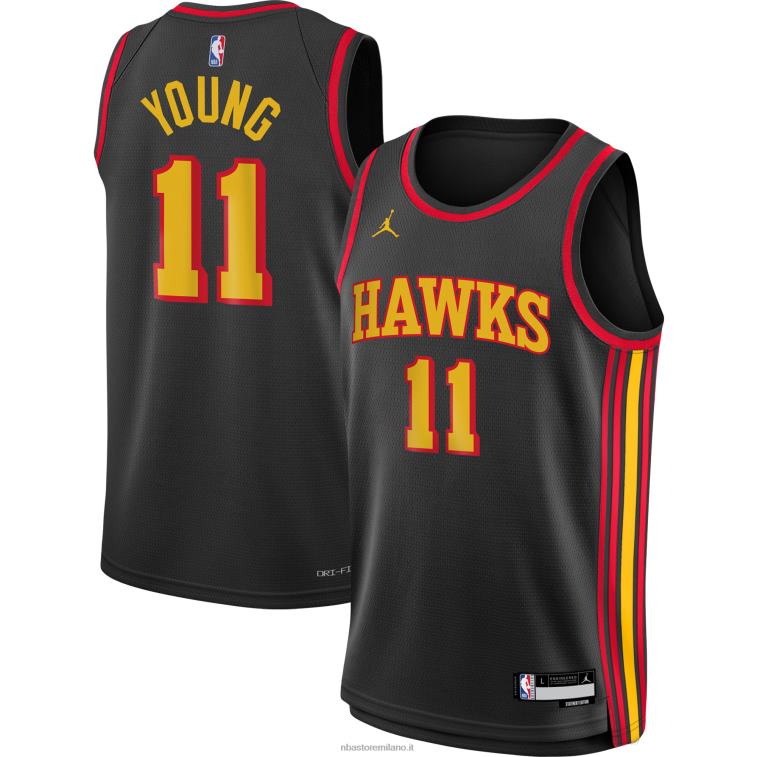 NBA 00F2L16729 atlanta hawks trae giovane jordan maglia swingman nera