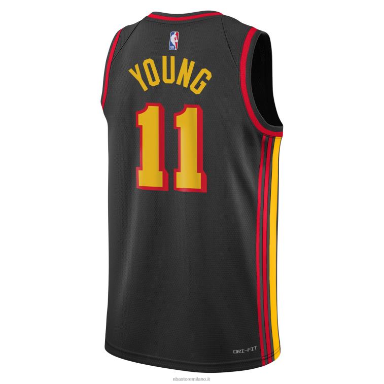 NBA 00F2L16729 atlanta hawks trae giovane jordan maglia swingman nera