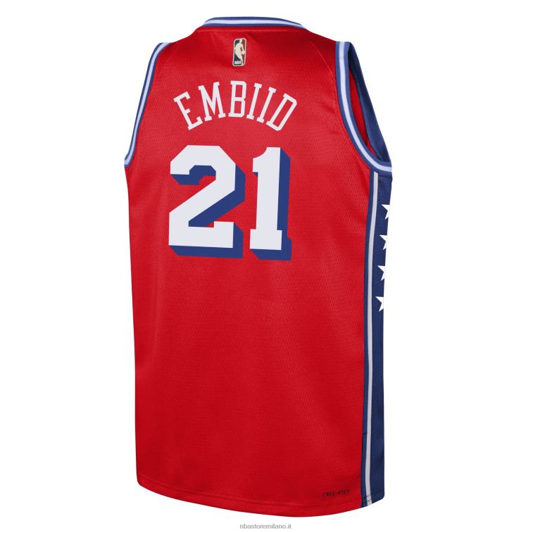 NBA 00F2L16775 Filadelfia 76ers joel embiid jordan marca maglia swingman rossa