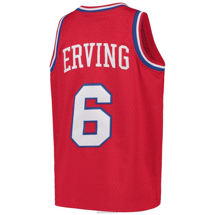 NBA 00F2L16794 philadelphia 76ers julius erving mitchell & ness maglia rossa swingman ritorno al passato