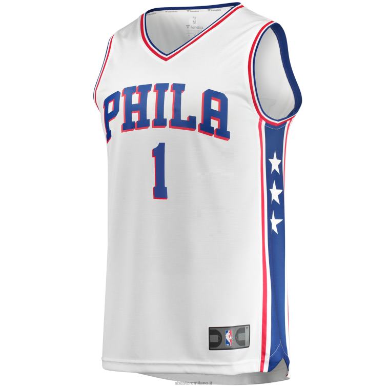 NBA 00F2L16872 Filadelfia 76ers james harden maglia replica giocatore contropiede bianco