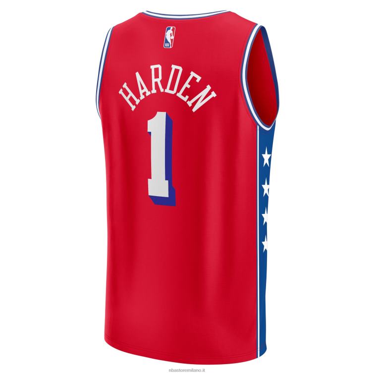 NBA 00F2L17168 Filadelfia 76ers james harden maglia rossa giocatore contropiede