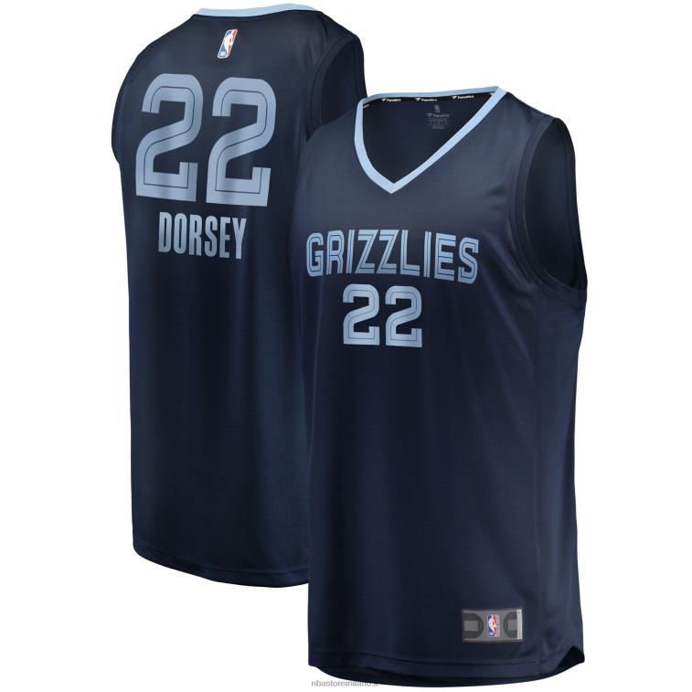 NBA 00F2L18195 tyler dorsey navy memphis grizzlies replica maglia fast break