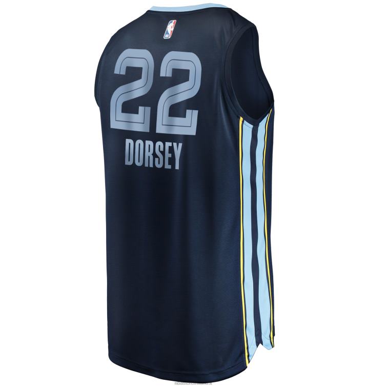 NBA 00F2L18195 tyler dorsey navy memphis grizzlies replica maglia fast break