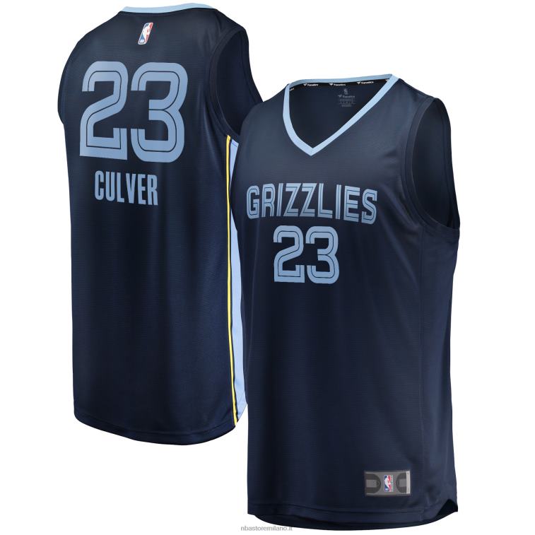 NBA 00F2L19327 memphis grizzlies jarrett culver navy maglia replica fast break