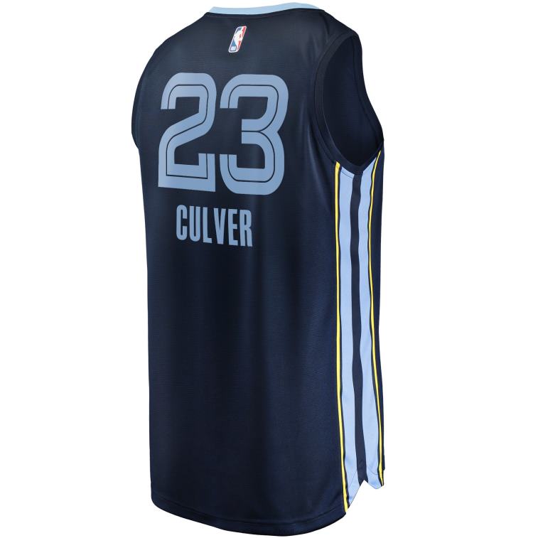 NBA 00F2L19327 memphis grizzlies jarrett culver navy maglia replica fast break