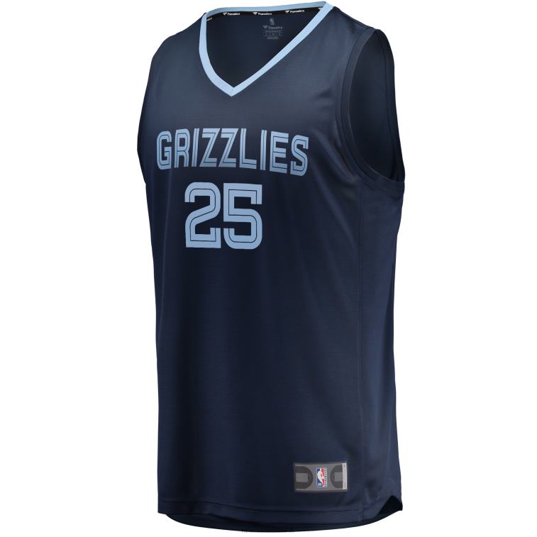 NBA 00F2L19349 memphis grizzlies miles plumlee maglia replica fast break navy