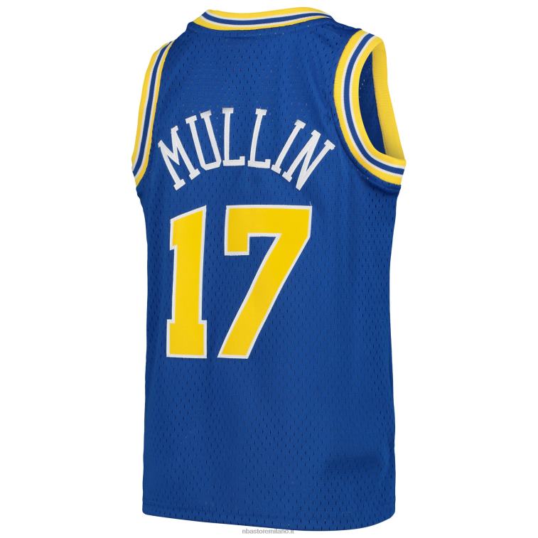 NBA 00F2L16830 golden state warriors chris mullin royal 1993-94 hardwood classics swingman maglia ritorno al passato