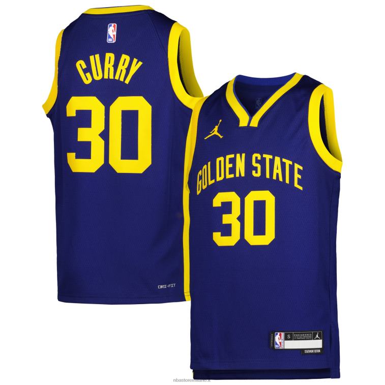 NBA 00F2L16893 Golden State Warriors Stephen Curry Jordan marca maglia swingman blu