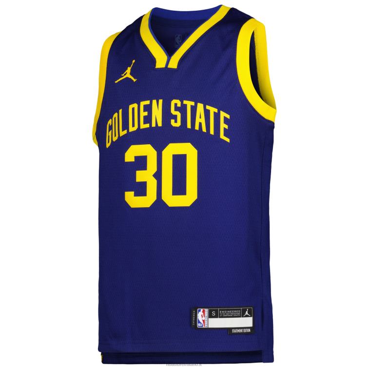 NBA 00F2L16893 Golden State Warriors Stephen Curry Jordan marca maglia swingman blu